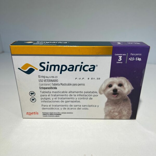 Simparica tableta para perros 2.5 - 5Kg