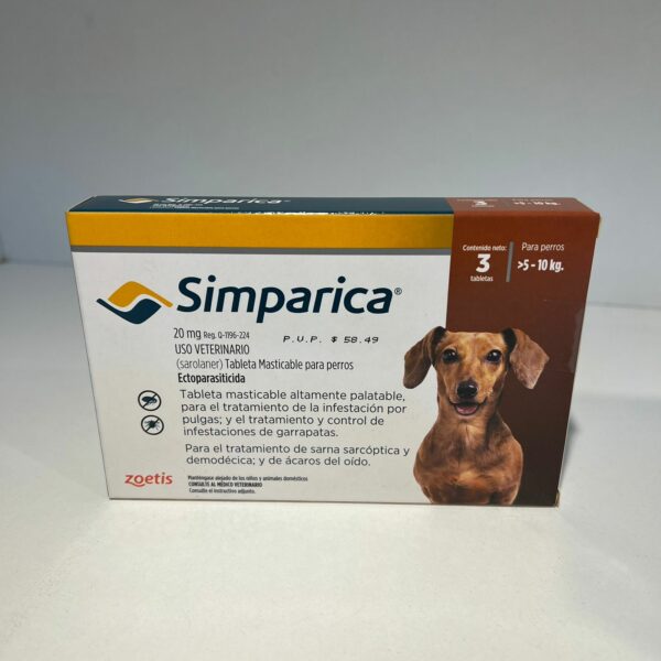 Simparica tableta para perros 20mg (5 - 10Kg)